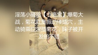 淫荡小骚货【小洛宝】爆菊大战，菊花肛塞振动棒插穴，主动骑乘位深插菊花，妹子被开发的不错